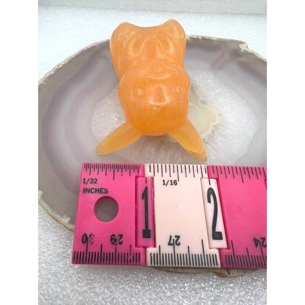 Genuine Honey Calcite Pikachu Carving - Picture 6 of 6